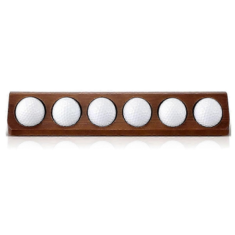 Wooden Golf Ball Display Case 6 Standard Size Wall Mount Golf Ball Stand Holder Display