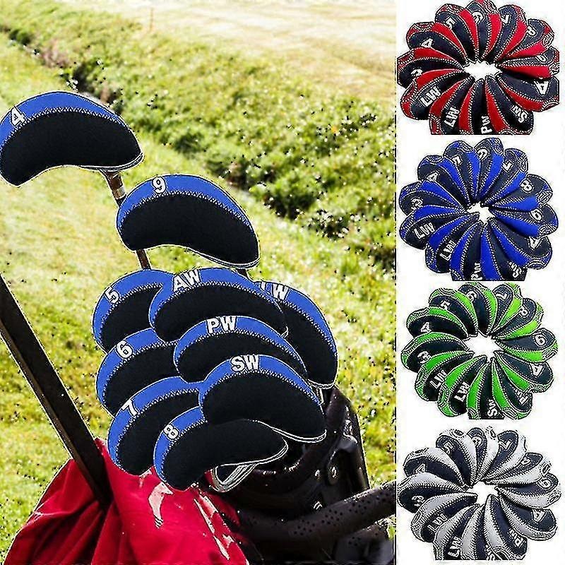 12pcs/set Golf Club Iron Head Cover Protector Neoprene Golf