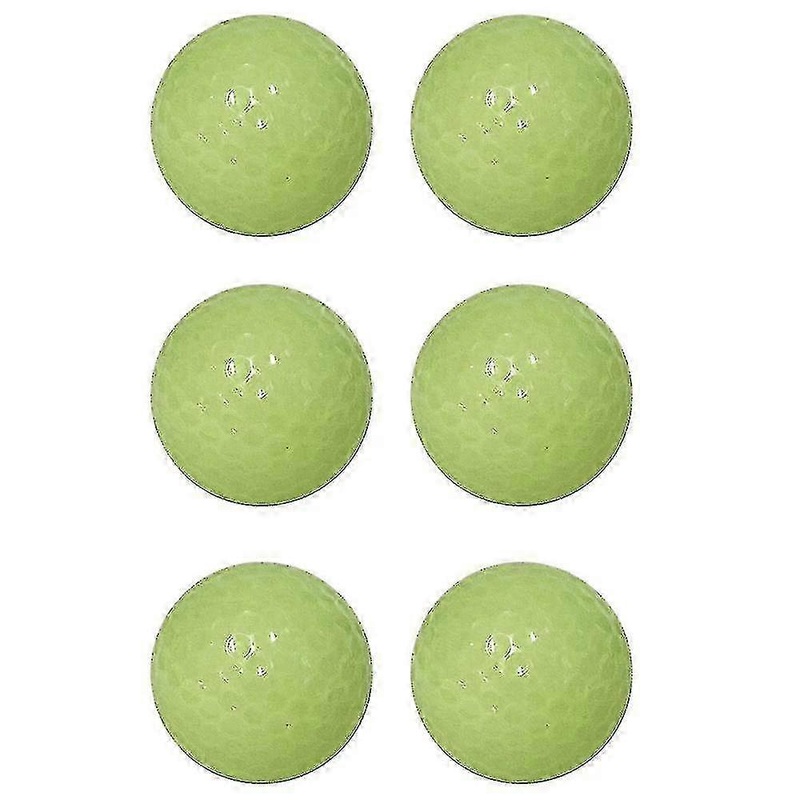 6pcs Glow Golf Balls For Night Sports Tournament Fluorescent Glowing In The Dark Golf Ball Long Lasting Bright Luminous Balls