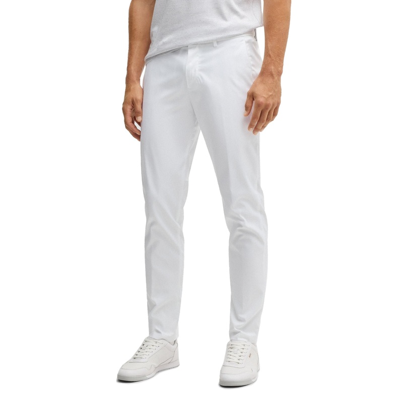 BOSS Phoenix Regular Fit Golf Pants – White