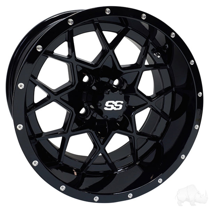 RHOX RX386, Gloss Black, 14×7 ET-25