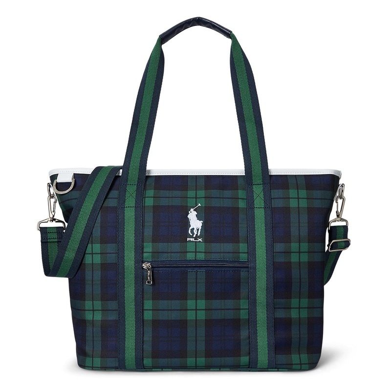 RLX Ralph Lauren Women’s Pony Golf Tote Bag – Black Plaid