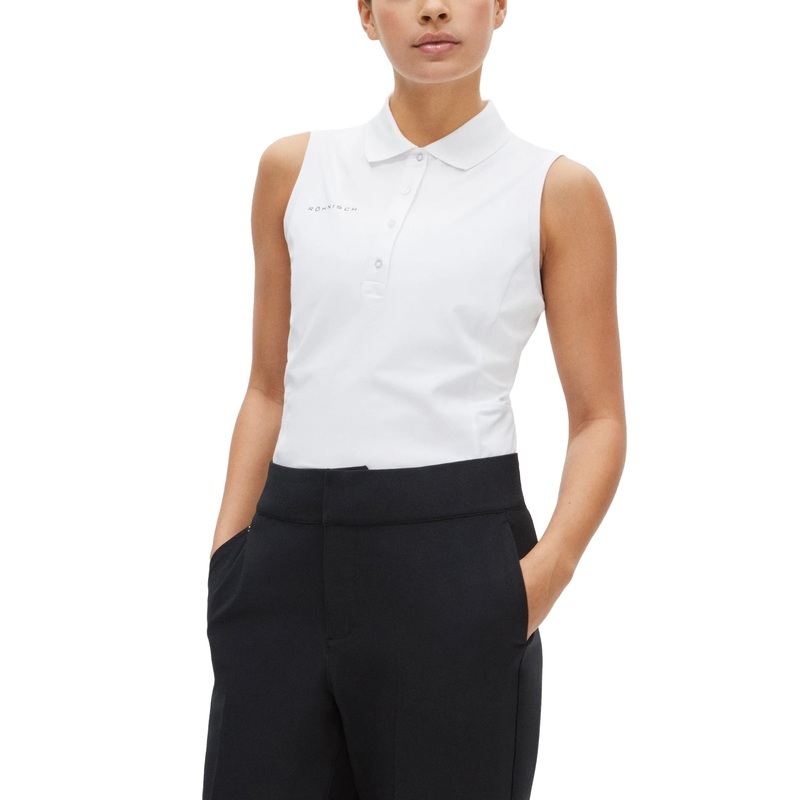 Rohnisch Women’s Nicky Sleeveless Golf Polo Shirt – White