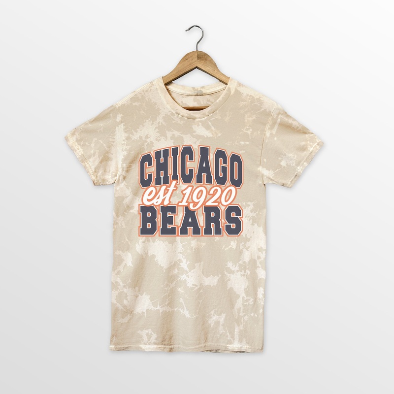 CHICAGO BEARS DEEP ROOTS BLEACH WASH TEE