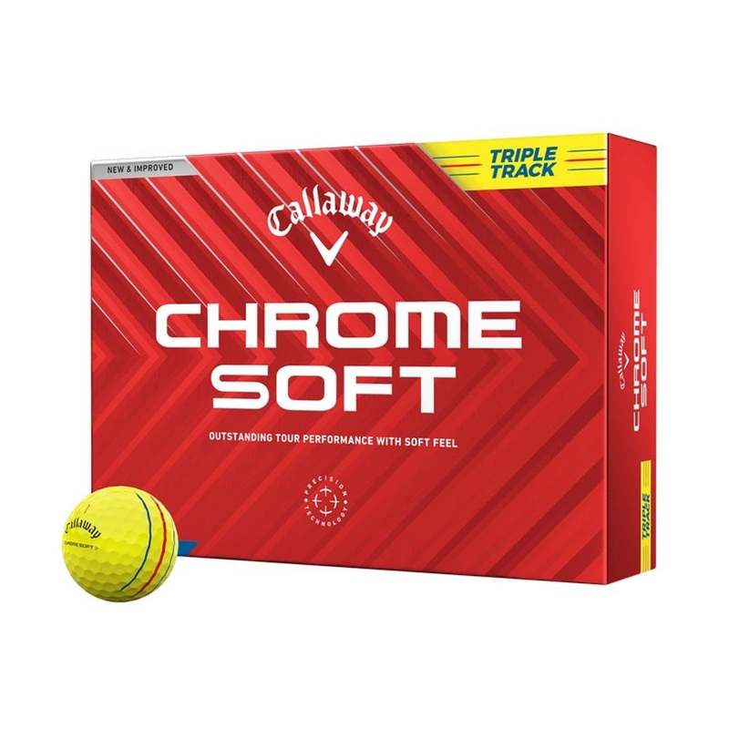 Callaway Chrome Soft Triple Track Golf Balls – Yellow – 2024