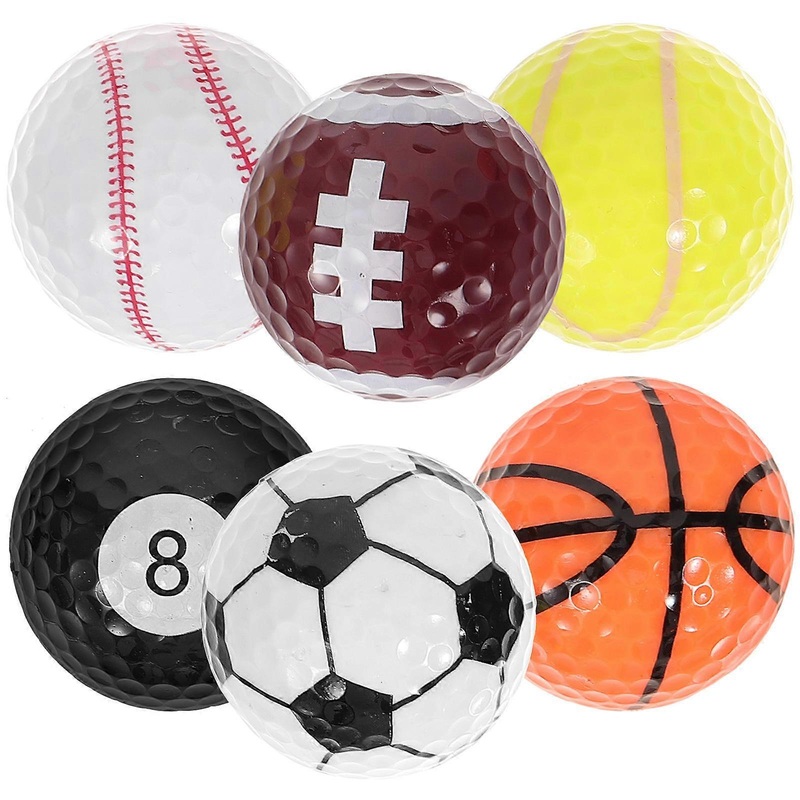 Colored Golf Balls Gift Box For Beginners 6 Golf Balls Assorted Color Sports Themed 1 Gift Box