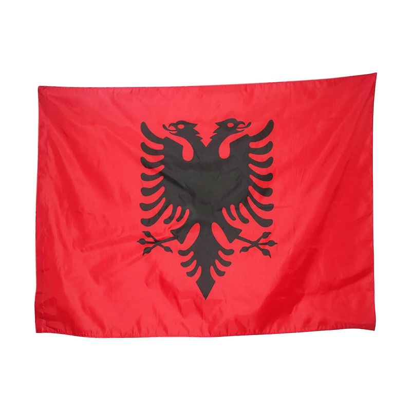 150*200cm Albanian Flag Albanian Flag Polyester Wearable Flagpole