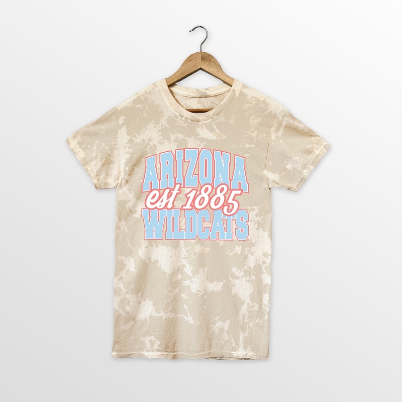 ARIZONA WILDCATS DEEP ROOTS BLEACH WASH TEE