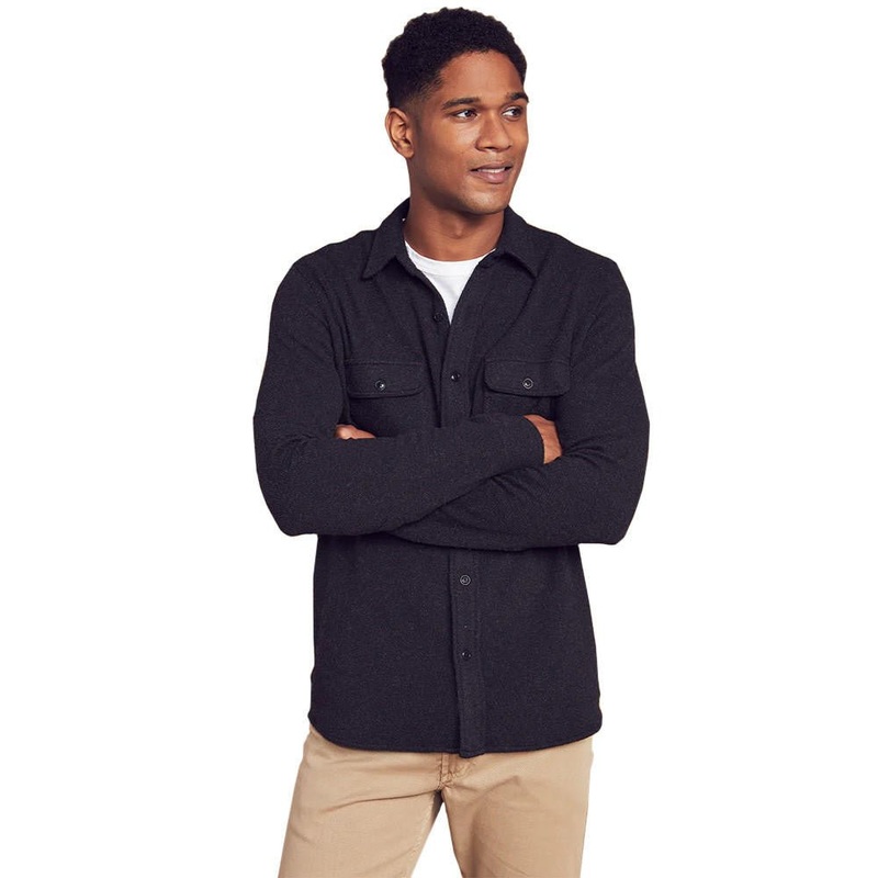 Faherty Legend Sweater Shirt|Heathered Black Twill|Winter Clouds Plaid|X-Small|Small|Medium|Large|X-Large|XX-Large