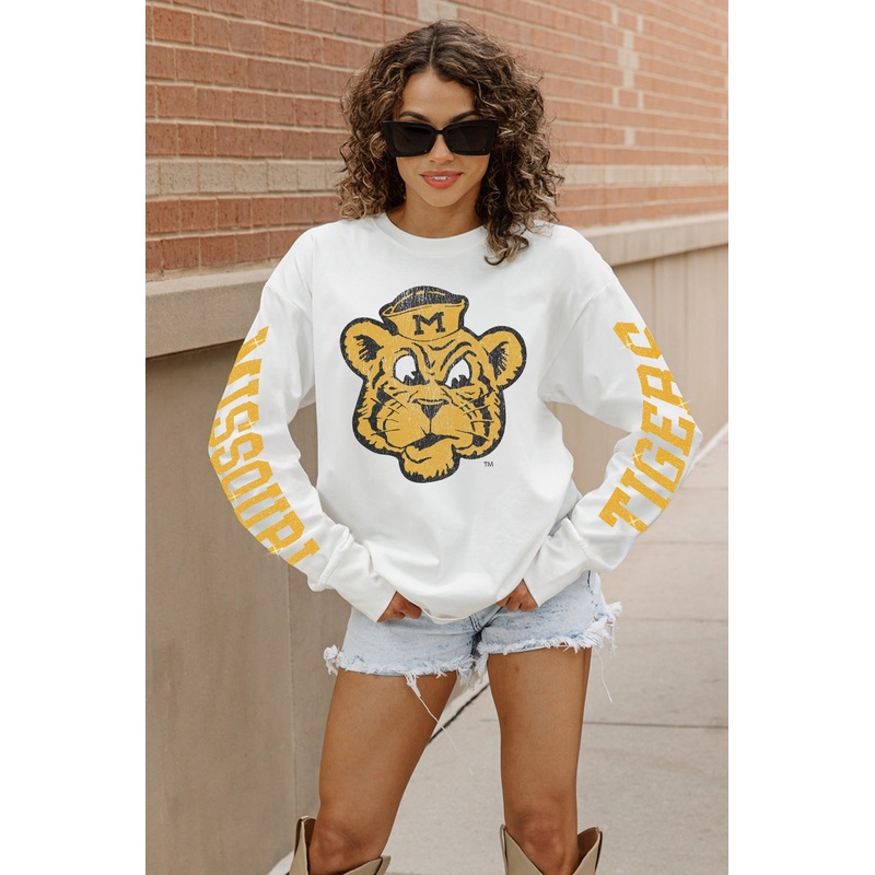 MISSOURI TIGERS Game Plan Oversized Long-Sleeve Tee