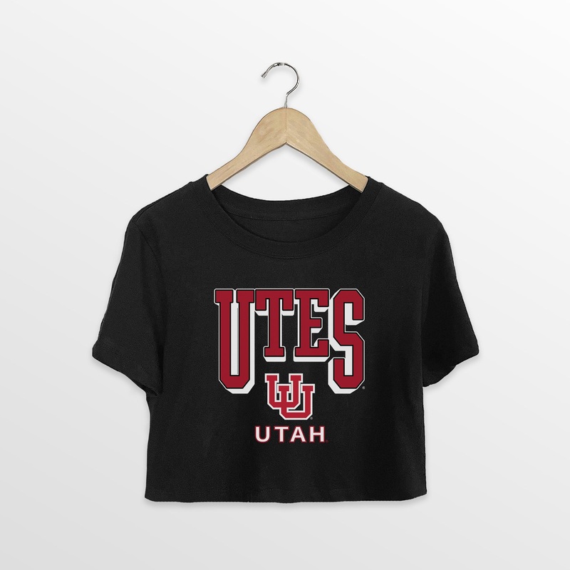 UTAH UTES PURE VICTORY CLASSIC CROP TEE