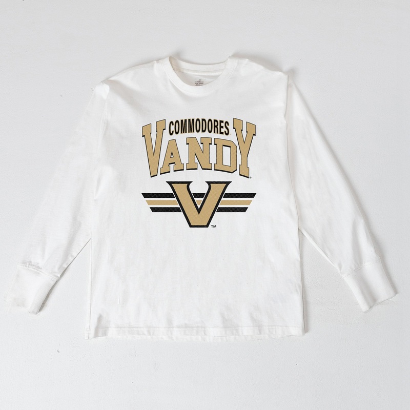 VANDERBILT COMMODORES SWIFT STRIKE ESSENTIAL RELAXED FIT LONG SLEEVE TEE