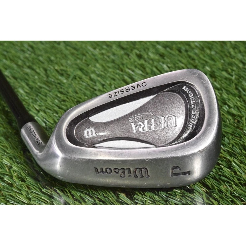 WILSON ULTRA 432 MUSCLE BLACK OVERSIZE PITCHING WEDGE MENS FLEX SHAFT ~ L@@K!!