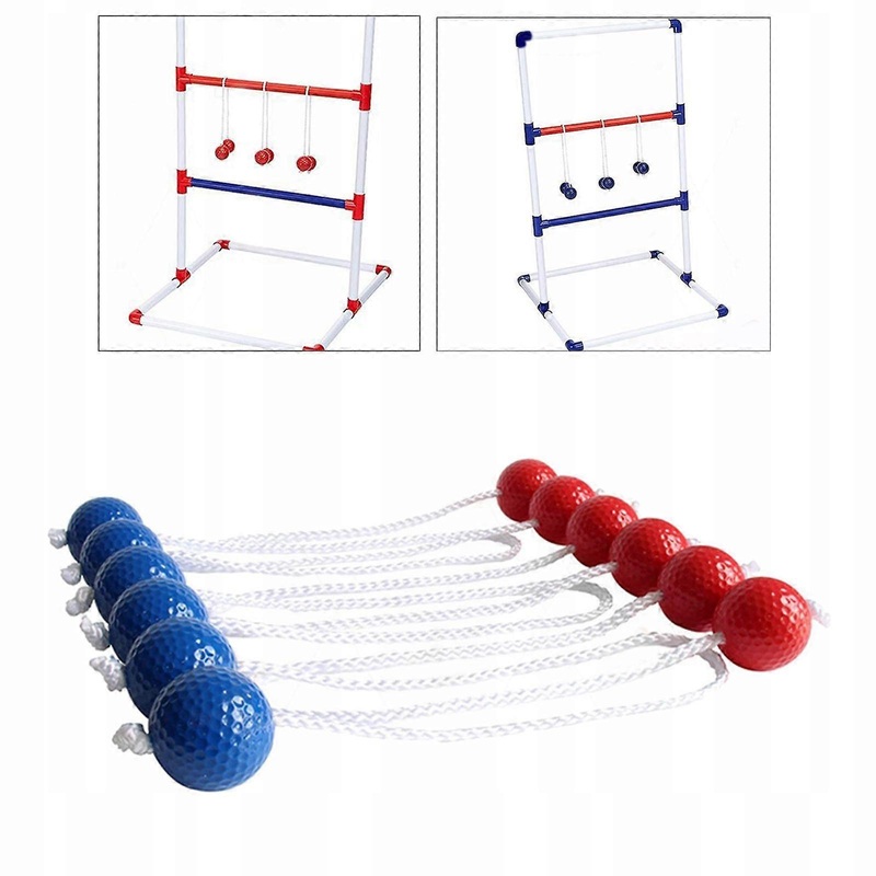 6 Pcs Ladder Throw Ball Golf Ball Pe Red And Blue