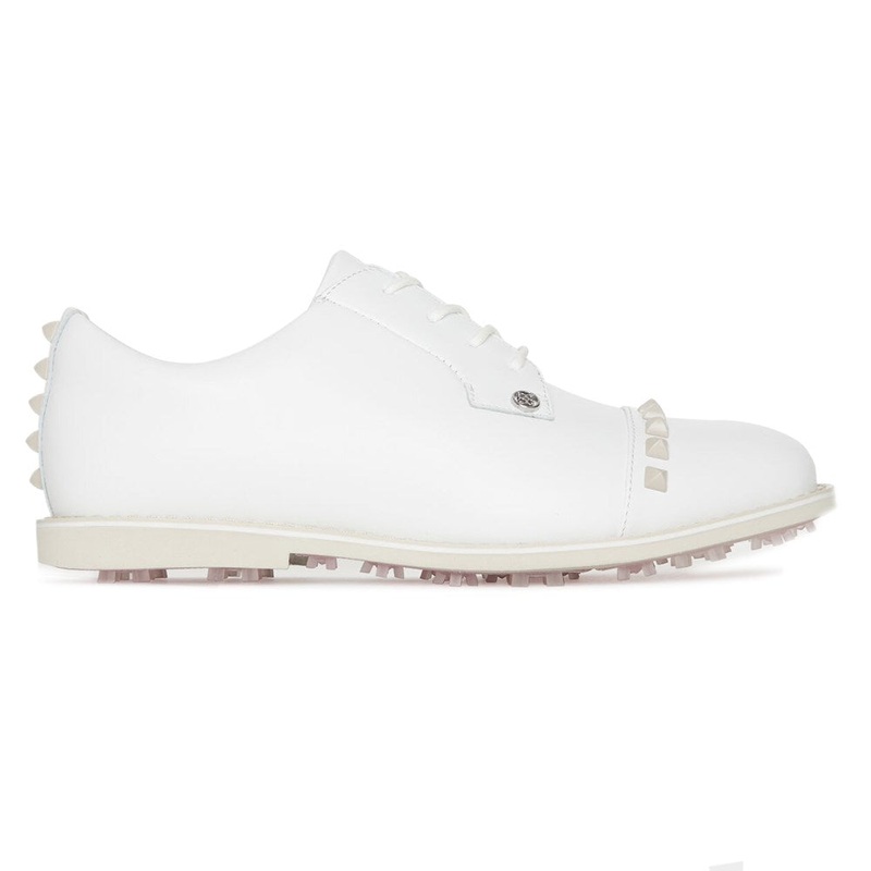 G/Fore Women’s Gallivanter Leather Stud Cap Toe Golf Shoes – Stone