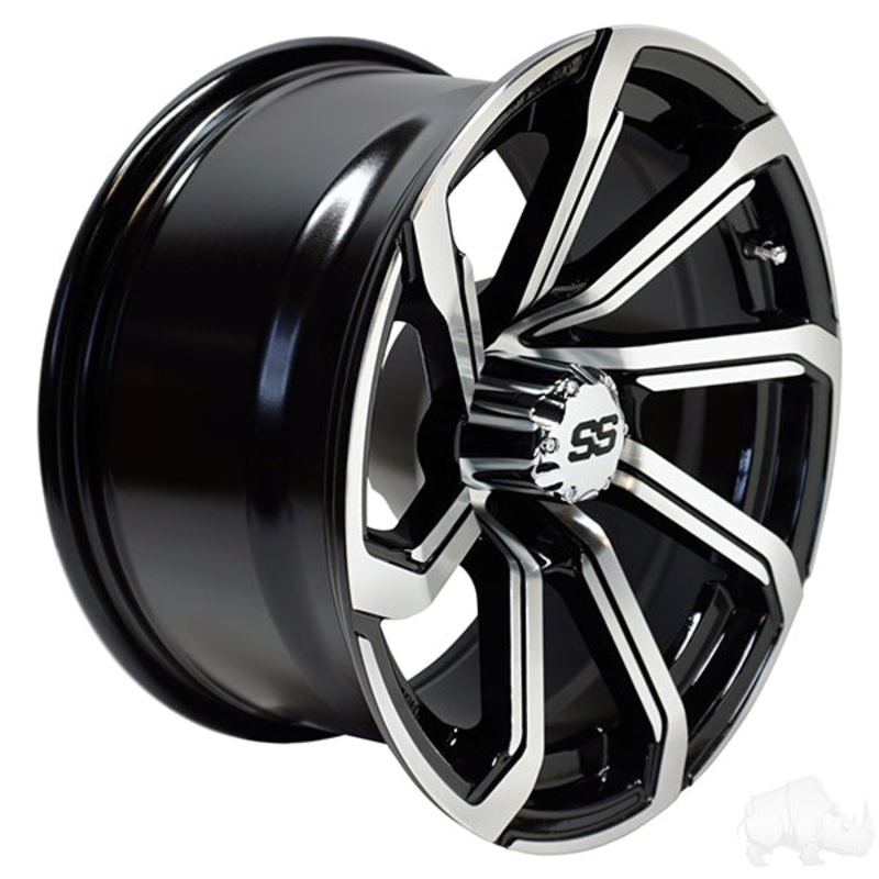 RHOX RX404, Machined Gloss Black, 14×7 ET-25
