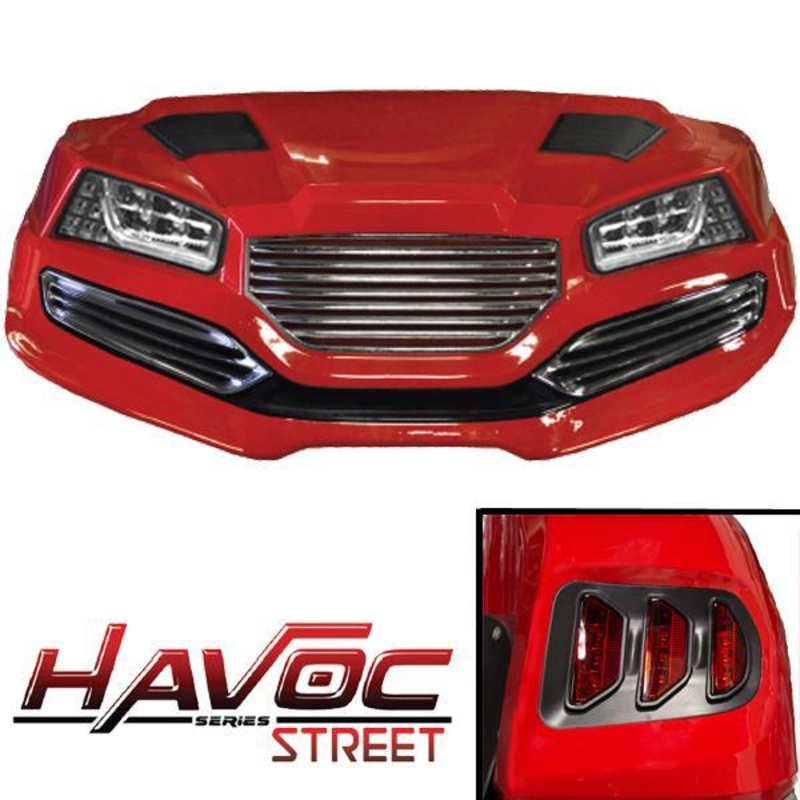 Yamaha G29/Drive HAVOC Street Body Kit in Red (Years 2007-2016) PN# 05-046KS