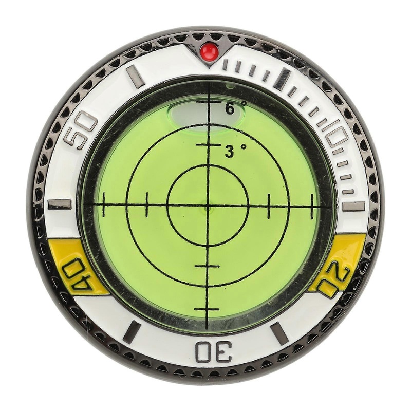 Golf Green Reader Dual Side Putting Aid Ball Marker with Bubble Level Accurate Portable Golf Accessory for Sports Outdoor Yellow White