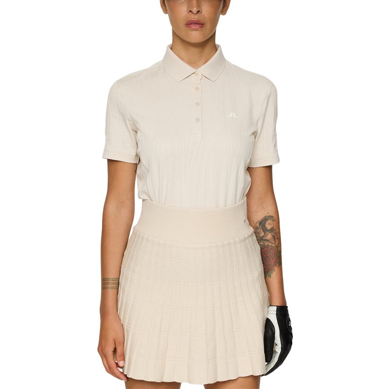 J.Lindeberg Women’s Izara Golf Polo Shirt – Moonbeam