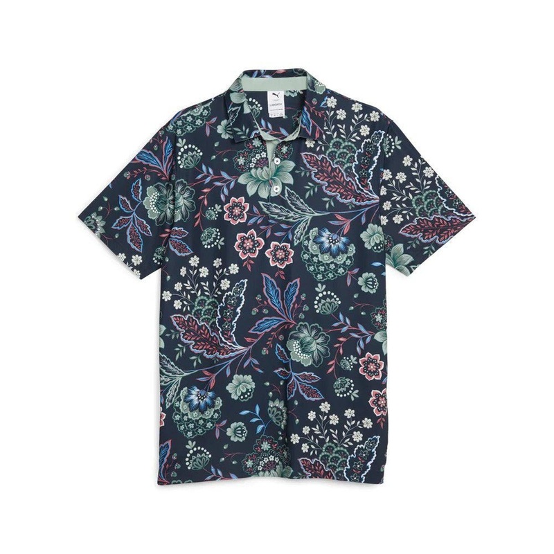Puma X Liberty Paisley Polo|Navy Blazer Green Fog|Small|Medium|Large|X-Large|XX-Large|XXX-Large