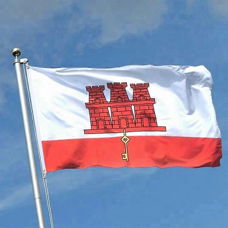 superonezxz custom flag 90x150cm Gibraltar flag Banner Hanging National Gibraltar flags Home Decoration