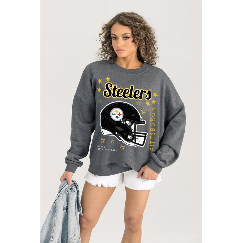 PITTSBURGH STEELERS Ready To Rumble Fleece Crewneck Pullover