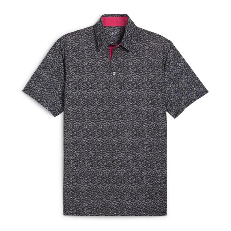 Puma Mattr Piranha Golf Polo|Black White Glow|White Glow Aqua Blue|Small|Medium|Large|X-Large|XX-Large|XXX-Large
