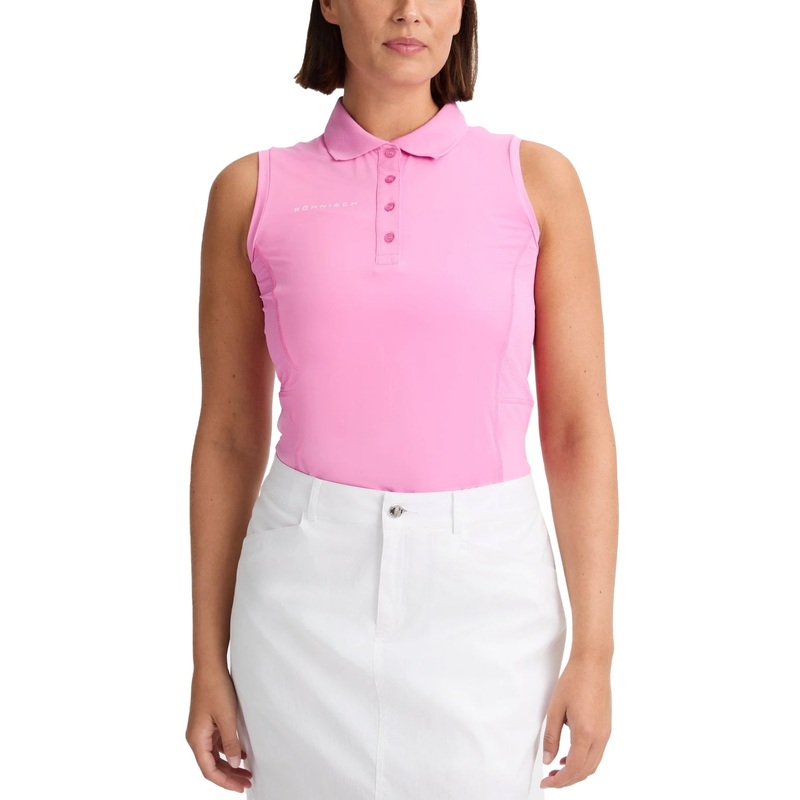Rohnisch Women’s Nicky Sleeveless Golf Polo Shirt – Fuchsia Pink