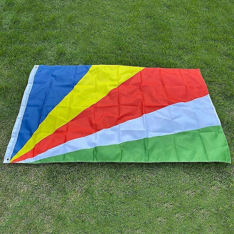 aerxemrbrae 150x90cm  Seychelles Normandie Flag polyester double side printe Seychelles Flag banner for decor