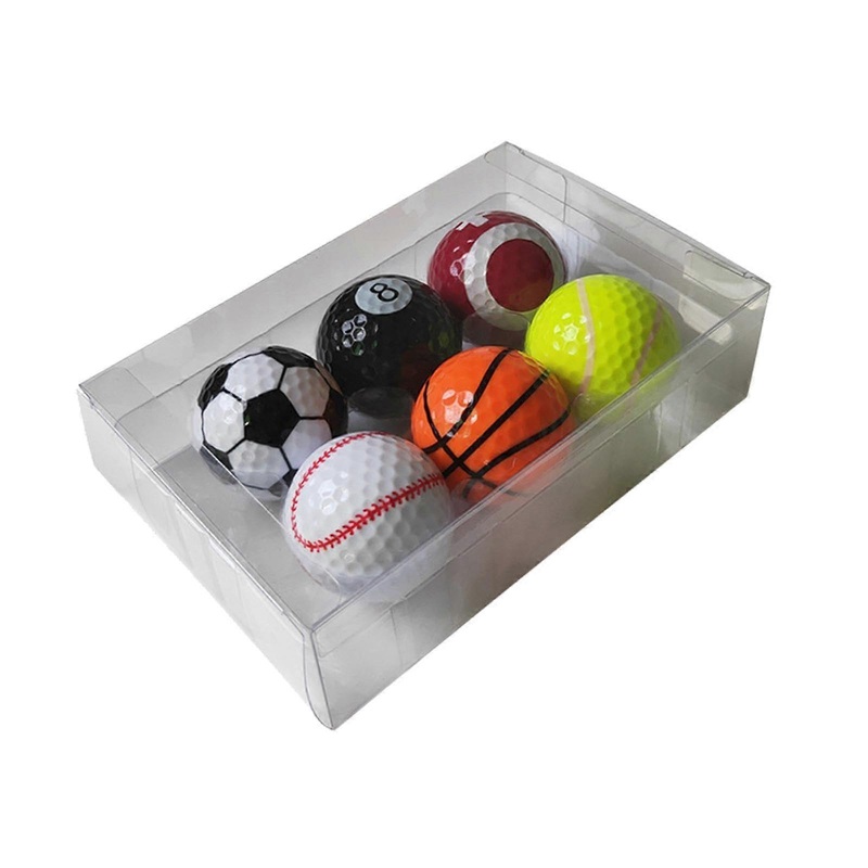 Golf Ball Gift Set For Collectors, 6 Piece Boxed Golf Accessories, 1.68-Inch Diameter, Ideal Gift