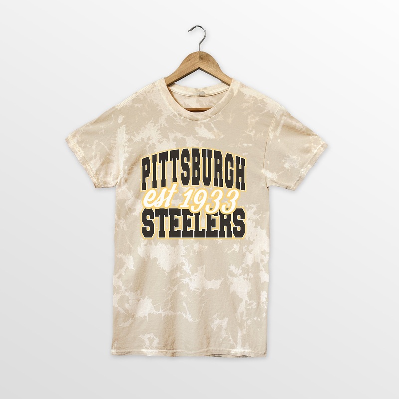 PITTSBURGH STEELERS DEEP ROOTS BLEACH WASH TEE