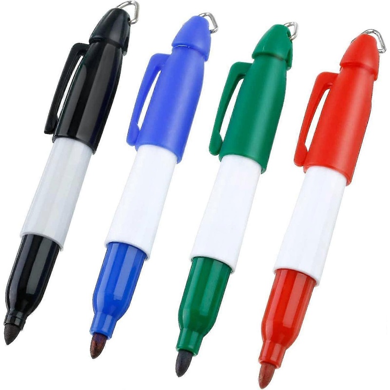 Sunrain  6 Pack Golf Ball Line Drawing Marker Golf Ball Liner Golf Ball Marking Tool Kit – 2 Golf Ball Marking Stencils And 4 Color Markers