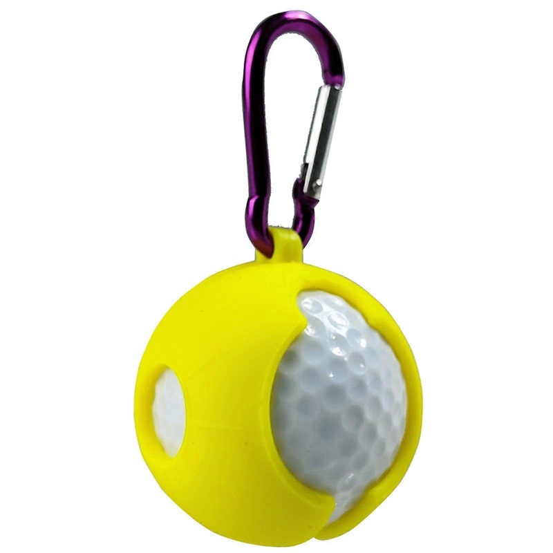 Golf Ball Holder Silicone Case With Buckle For Golf Bag And Belt, Protective Sleeve, Sport Accessory