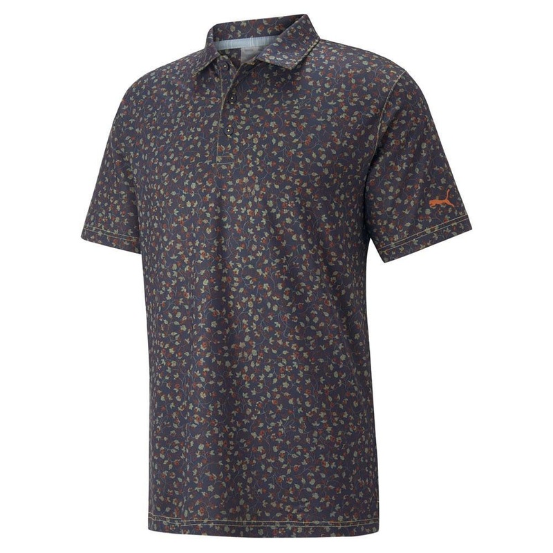 Puma Mattr Fancy Plants Polo|White Mustard Seed|Navy Blazer Warm Chestnut|White Quiet Shade|X-Large|XXX-Large|XX-Large|Large|Medium|Small
