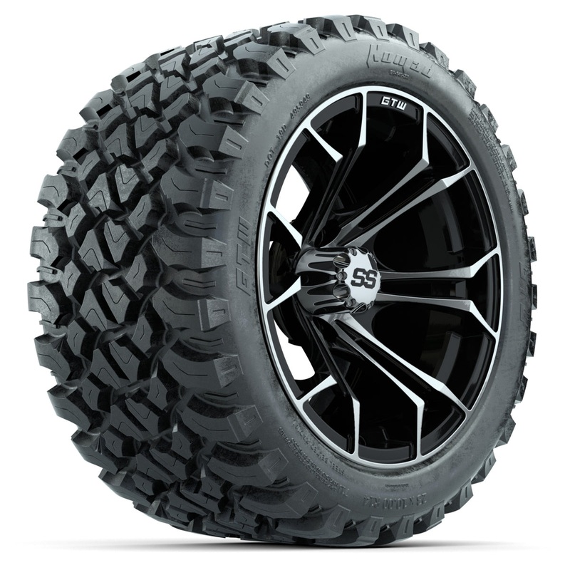 Set of (4) 14 in GTW Spyder Wheels with 23×10-14 GTW Nomad All-Terrain Tires PN# A19-475