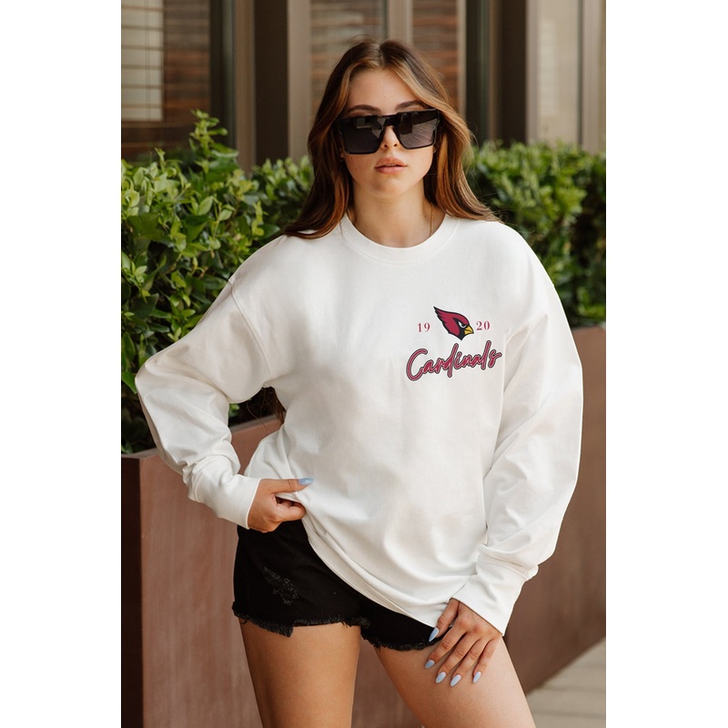 ARIZONA CARDINALS Double Move Oversized Long-Sleeve Tee