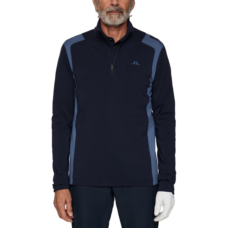 J.Lindeberg Lukas Quarter Zip Golf Mid-Layer – Vintage Indigo