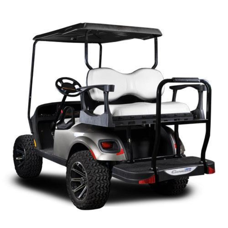 MadJax Genesis 300 with Deluxe White Aluminum Rear Flip Seat – EZGO TXT PN# 01-043-201D