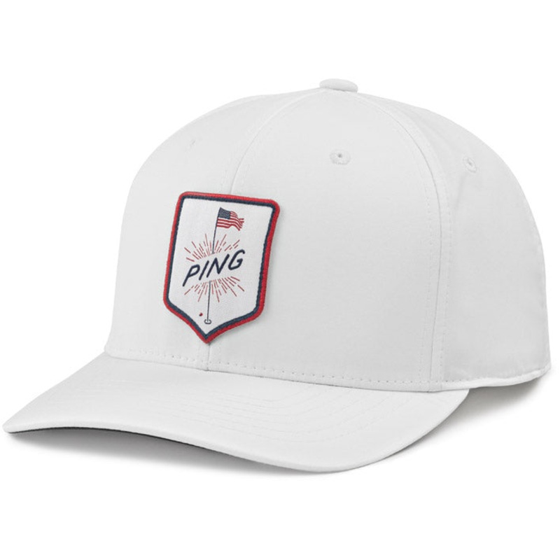 Ping Old Glory Snapback Hat|White