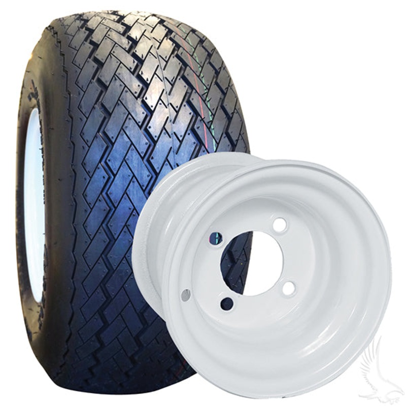 415/360 – Steel, White 8×7 Standard with RHOX Golf DOT, 18×8.5-8