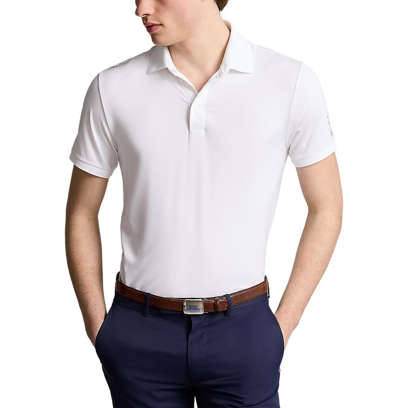 RLX Ralph Lauren Solid Airflow Performance Polo  – Pure White