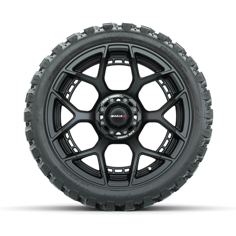 Set of (4) 15 MadJax Flow Form Evolution Matte Black Wheels with GTW Nomad Off Road Tires PN# A19-419