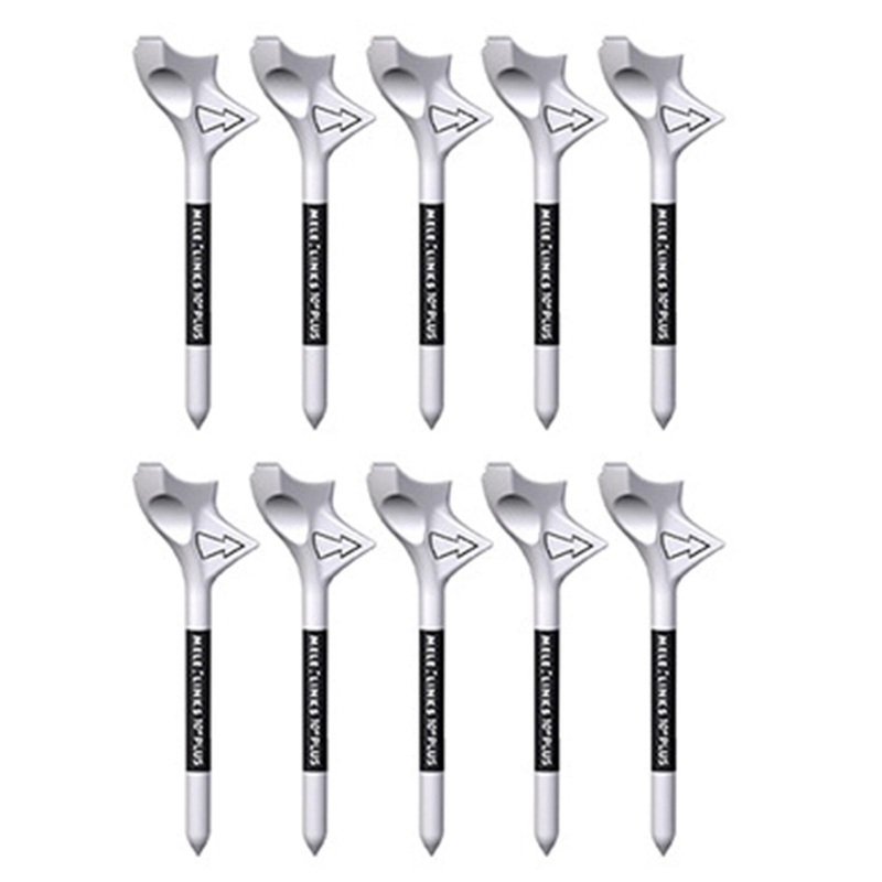 10pcs Golf Tees Wear Resistant Portable Oblique Insertion Decrease Friction Professional Increase Distance Compact 10 Degrees Golf Ball Tees Go