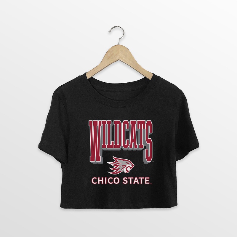 CHICO STATE WILDCATS PURE VICTORY CLASSIC CROP TEE
