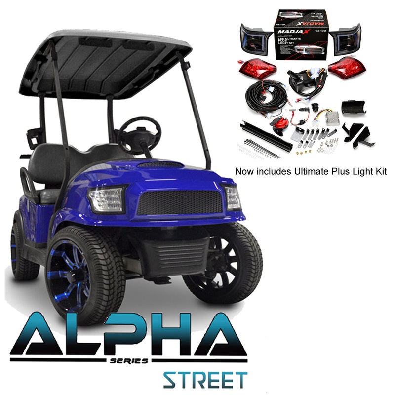 Club Car Precedent/Onward/Tempo ALPHA Street Body Kit in Blue with Ultimate Plus Light Kit PN# 05-027KS