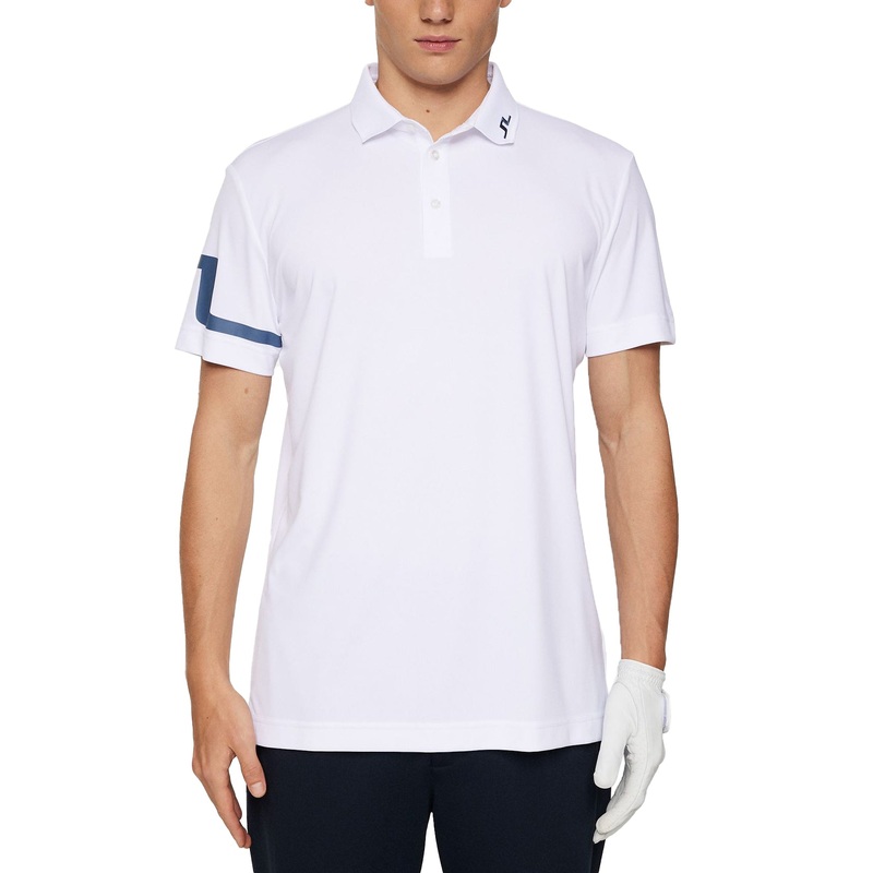 J.Lindeberg Heath Regular Fit Golf Polo Shirt – White