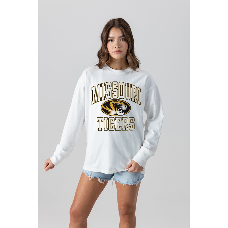 MISSOURI TIGERS Mind Games Oversized Long-Sleeve Tee