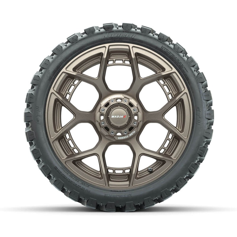 Set of (4) 15 MadJax Flow Form Evolution Matte Bronze Wheels with GTW Nomad Off Road Tires PN# A19-421