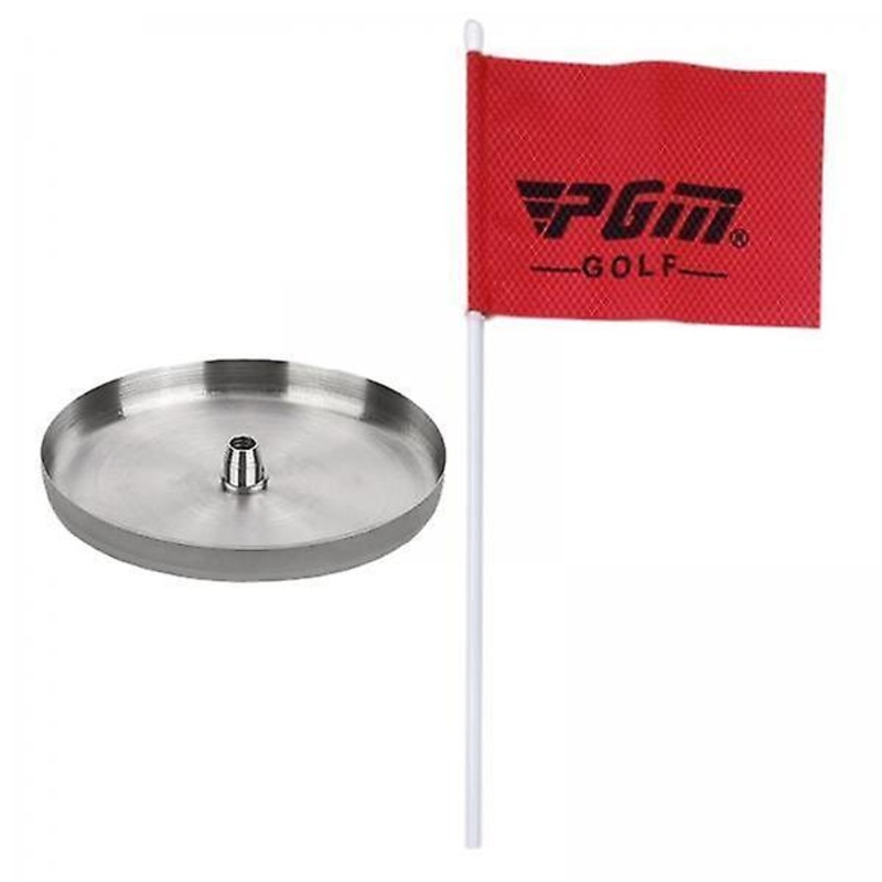 2xStainless Steel Golf Hole Cup with Flag for Indoor and Outdoor Yard 1.3cm