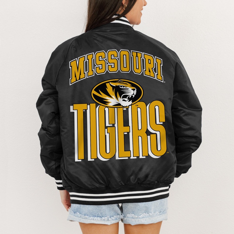 MISSOURI TIGERS FIERCE FOCUS SPORT STRIPE VARSITY JACKET